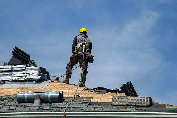 Professional Gutter Installation technician working in Hollywood, FL